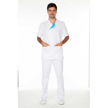 Tunique Homme Jules - Blanc & Bleu