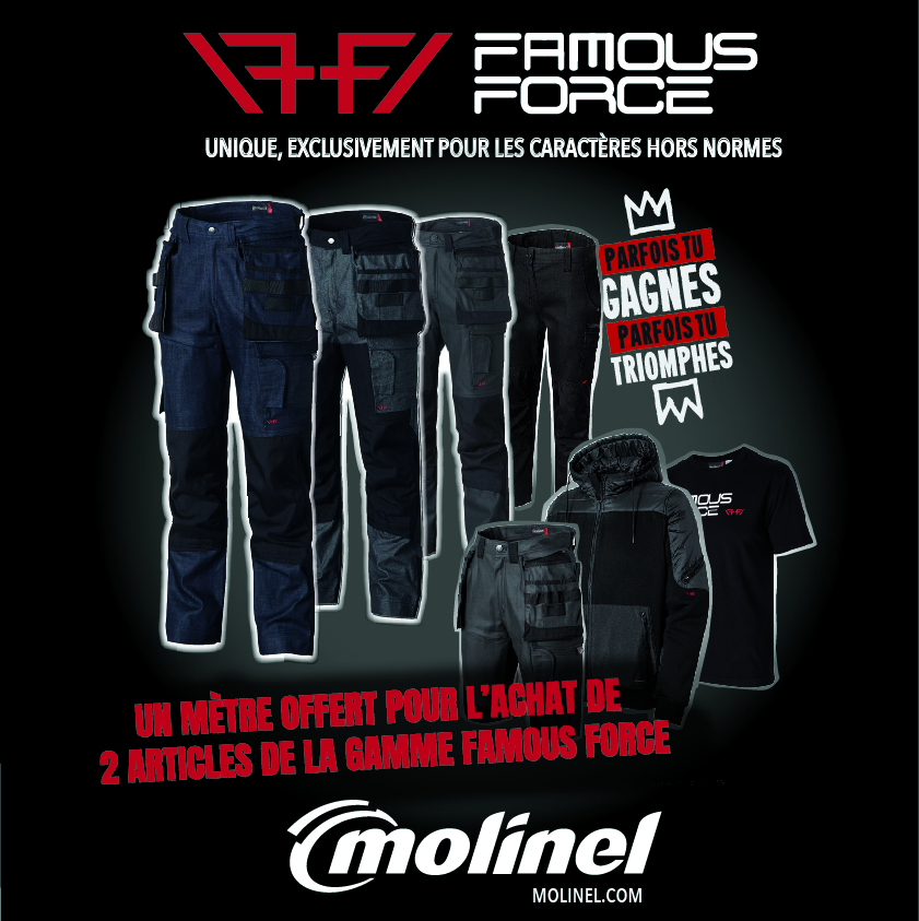 Promotion Vêtements Pro Famous Force Molinel